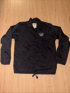 Vans Black 'Off The Wall' Coach Windbreaker Jacket